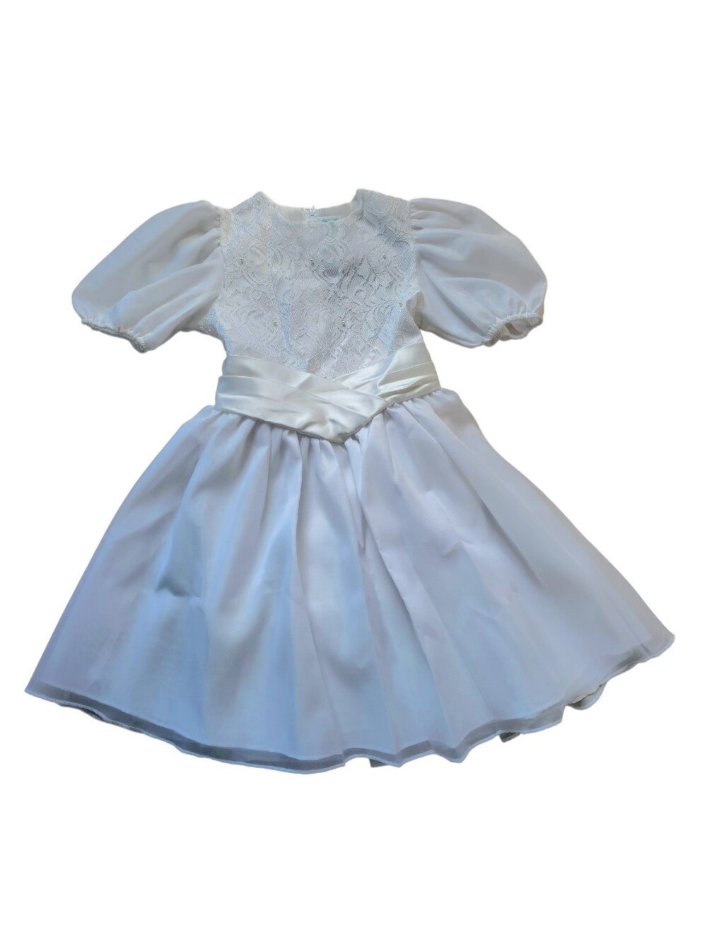Sugar Plum puff sleeves formal dress . made in USA